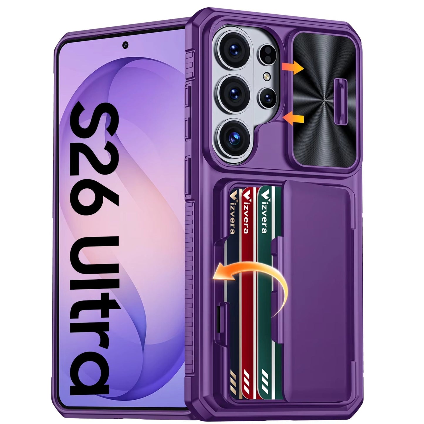 Samsung Galaxy S26 Ultra Wallet Case with Camera Cover