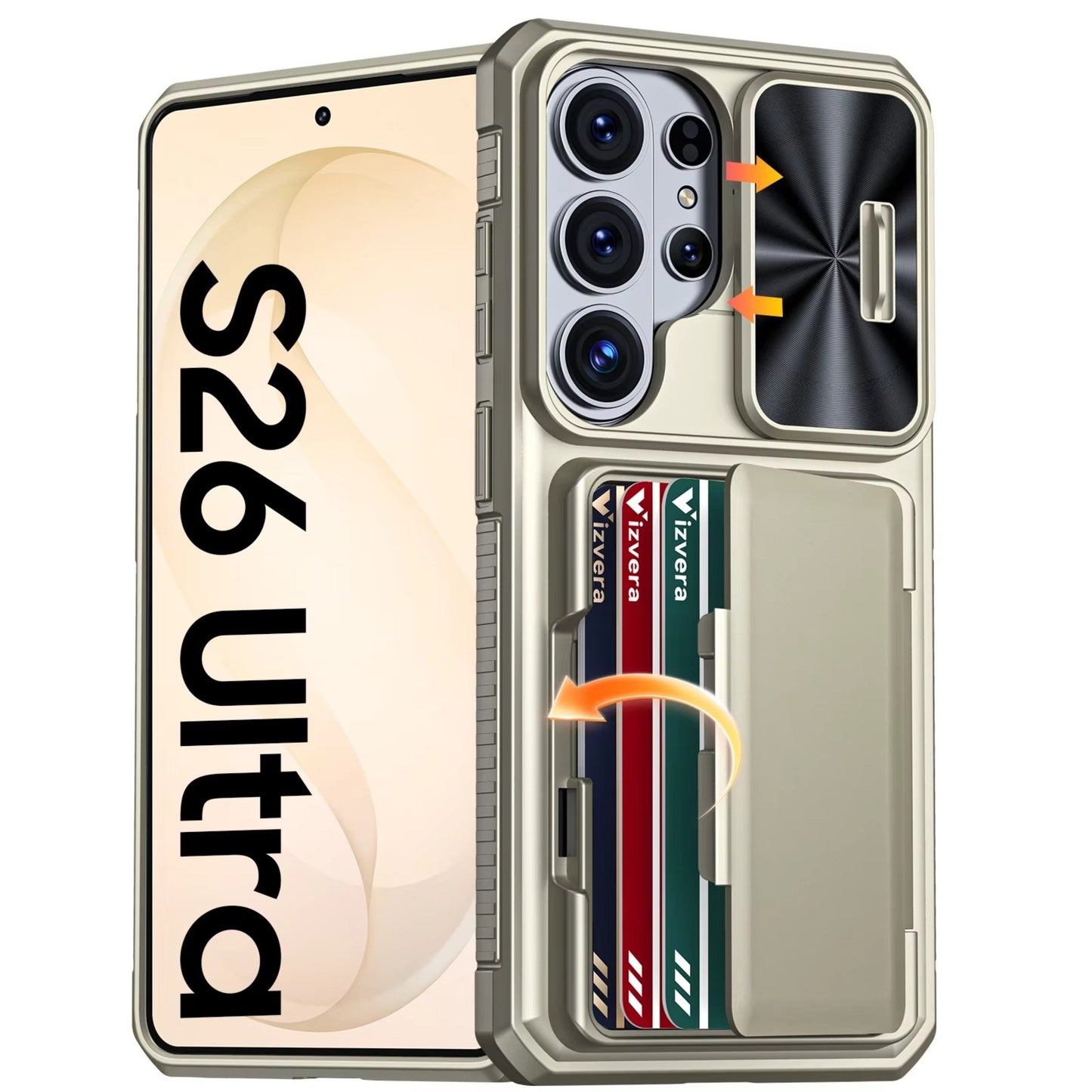 Samsung Galaxy S26 Ultra Wallet Case with Camera Cover