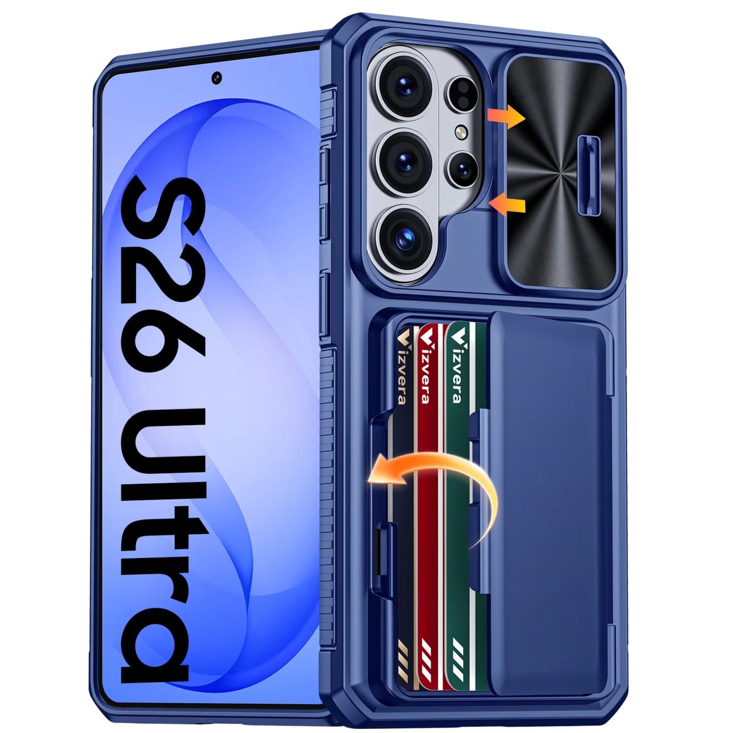 Samsung Galaxy S26 Ultra Wallet Case with Camera Cover