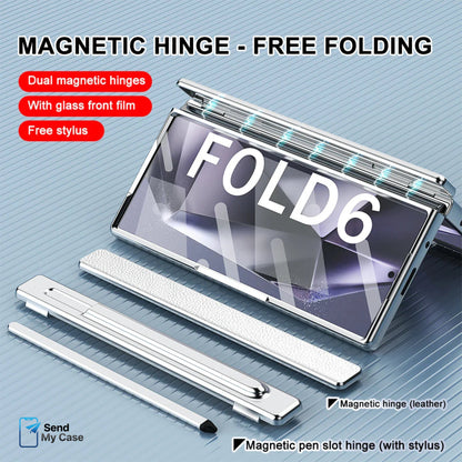Samsung Galaxy Z Fold 7 Leather Pen Holder Stand Case