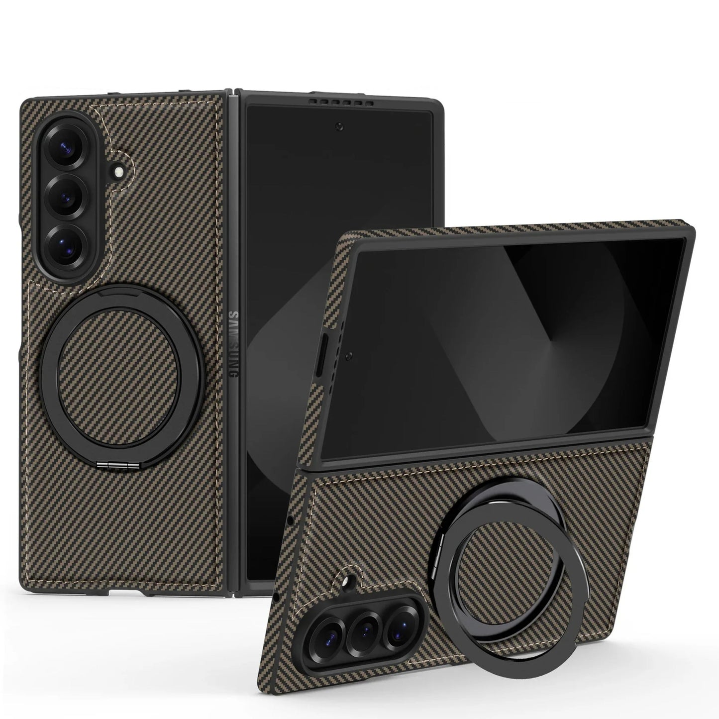 Samsung Z Fold 7 Magnetic Ring Stand Case