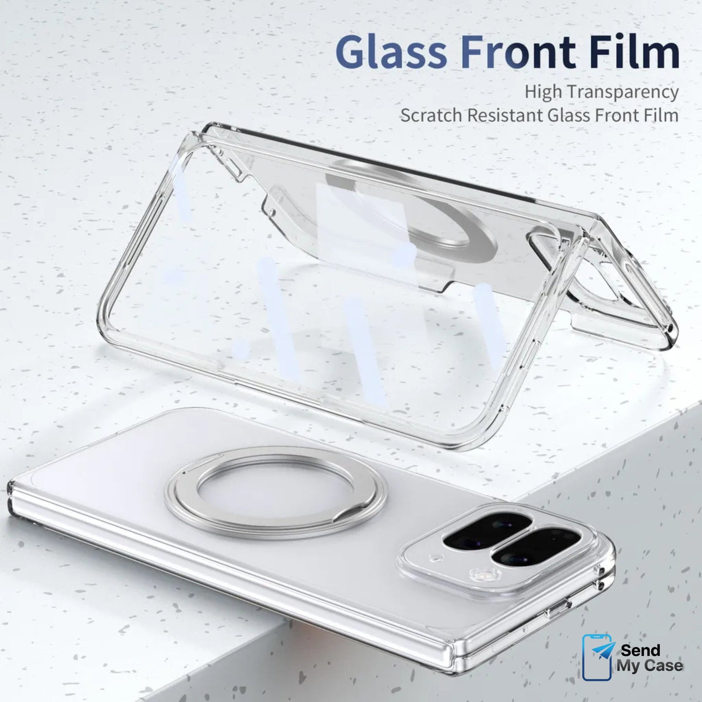 Clear Magnetic Kickstand Case for Google Pixel 10 Pro Fold