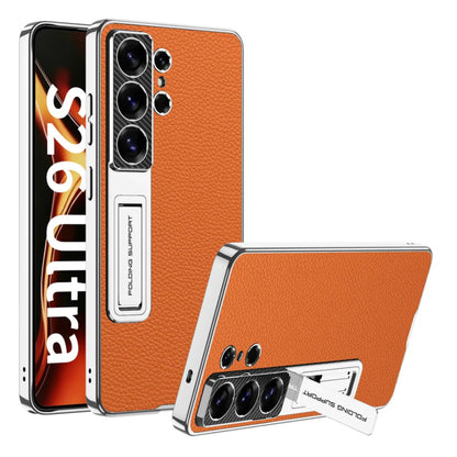 Galaxy S26 Ultra Leather Stand Case