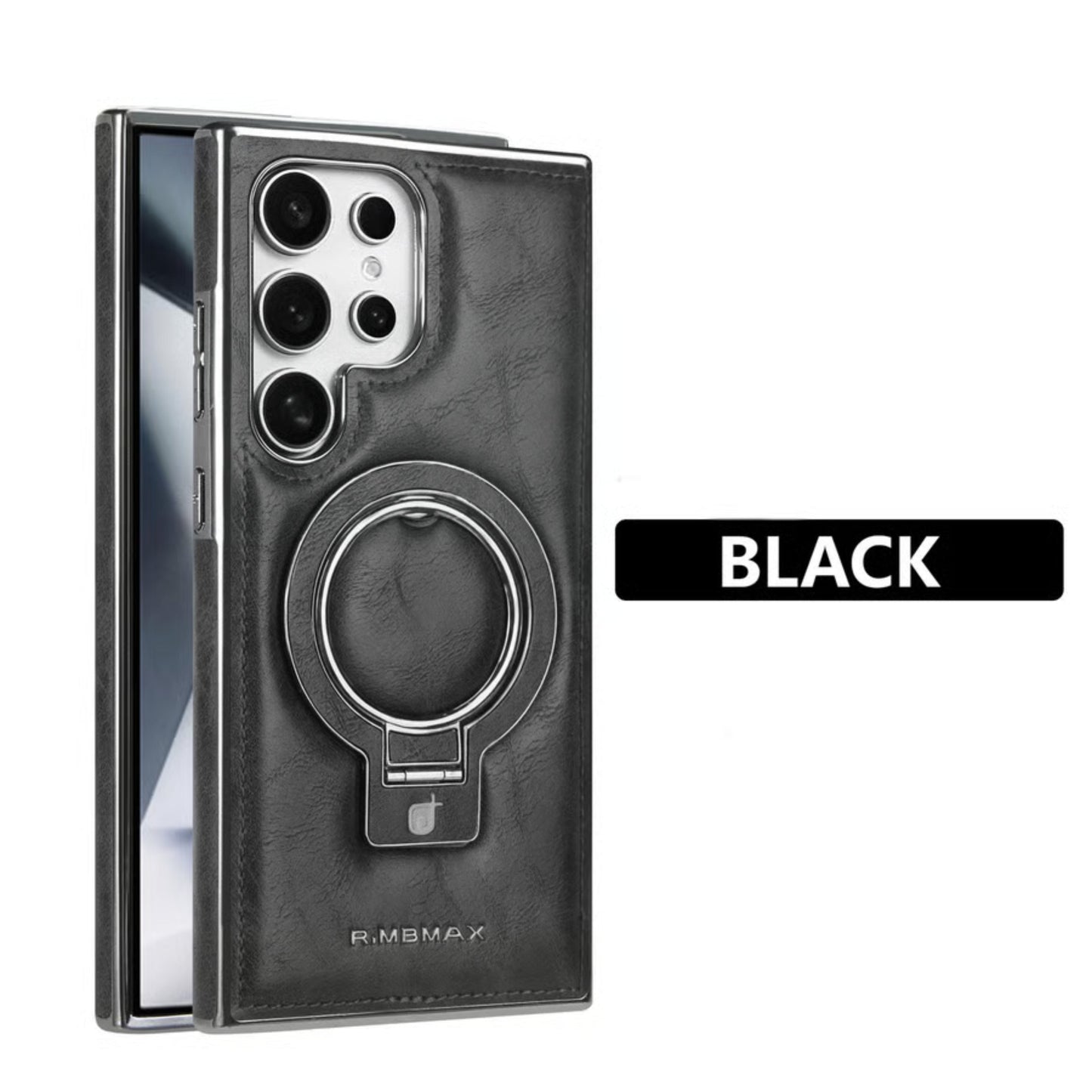 Galaxy S24 Ultra MagSafe Ring Stand Leather Case