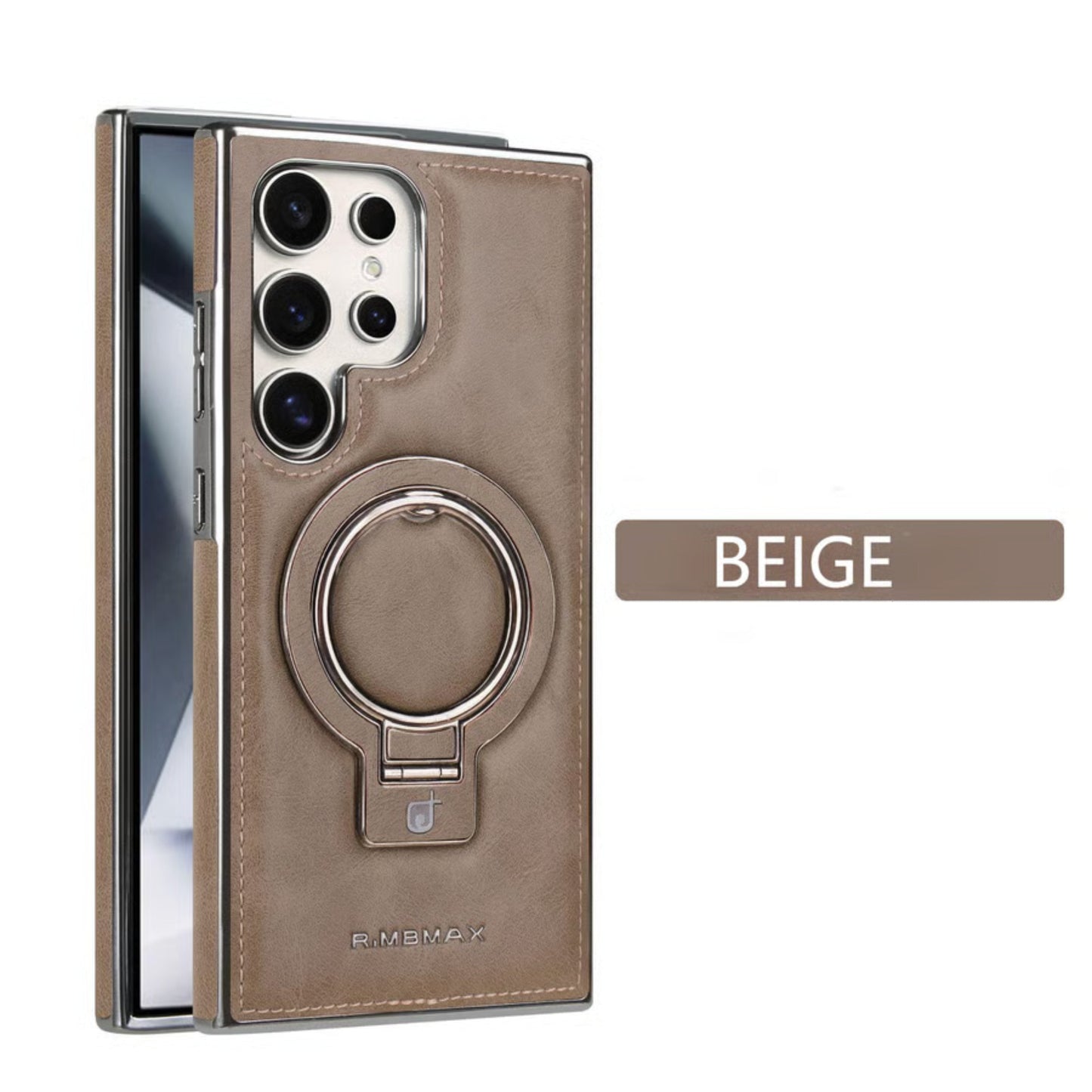 Galaxy S24 Ultra MagSafe Ring Stand Leather Case