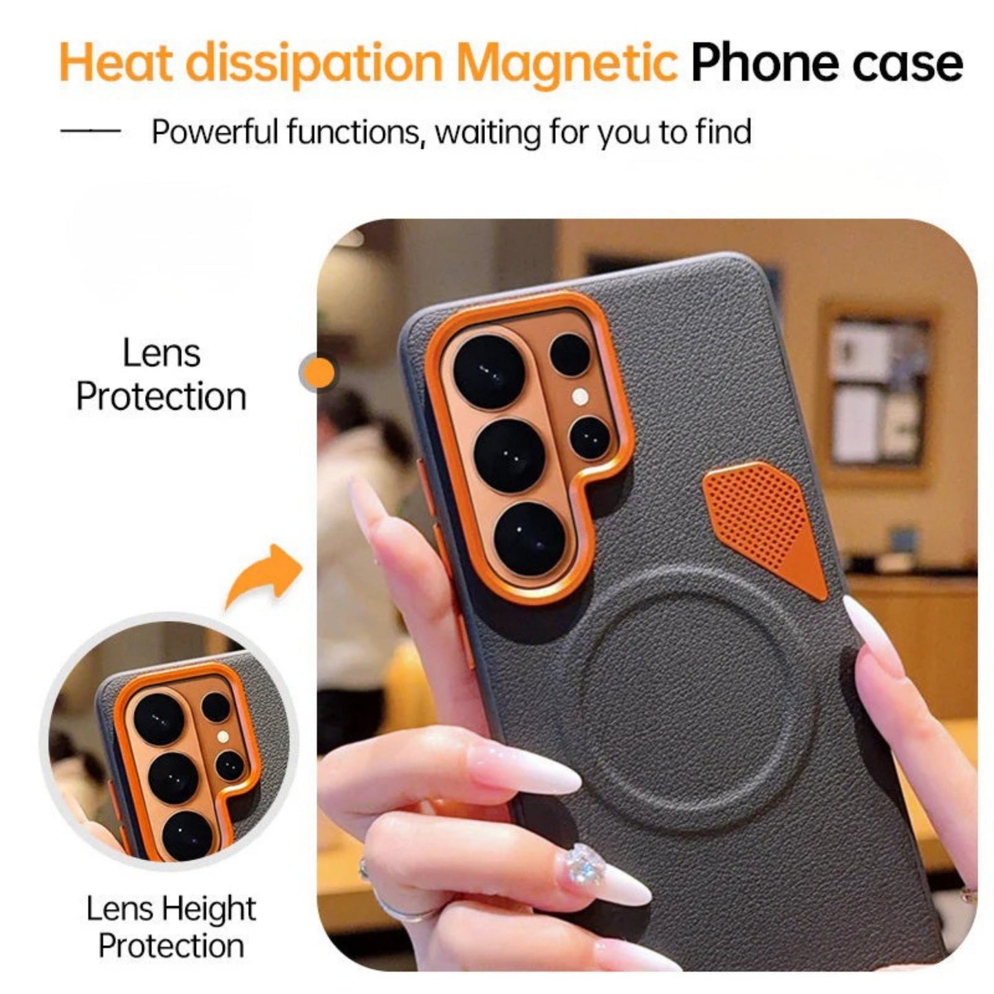 Galaxy S26 Ultra MagSafe Cooling Case In Matte Leather