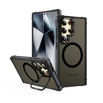 Samsung Galaxy S26 Ultra MagSafe Kickstand Case In Transparent Black Matte