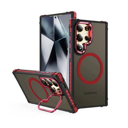 Samsung Galaxy S26 Ultra MagSafe Kickstand Case In Transparent Black Matte