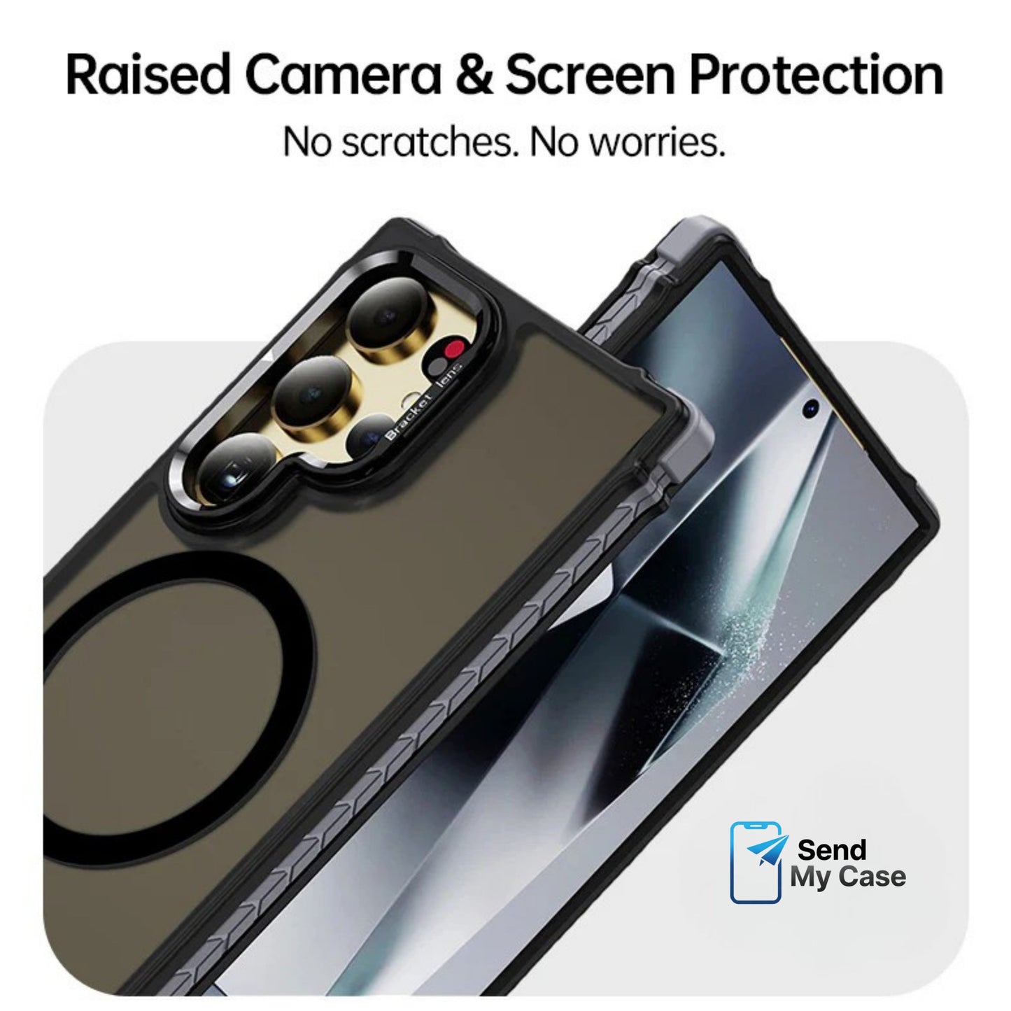 Samsung Galaxy S26 Ultra MagSafe Kickstand Case In Transparent Black Matte