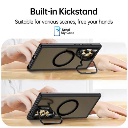 Samsung Galaxy S26 Ultra MagSafe Kickstand Case In Transparent Black Matte