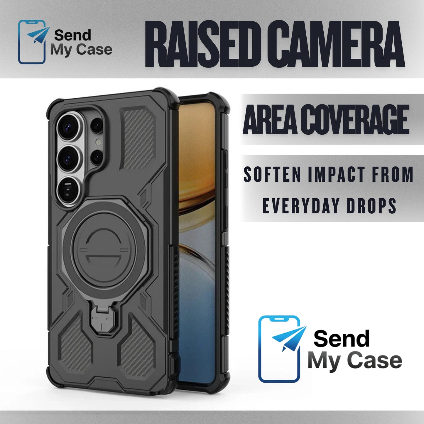 Samsung Galaxy S26 Ultra Magnetic Kickstand Ring Armor Case