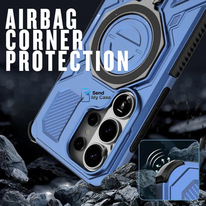 Samsung Galaxy S26 Ultra Magnetic Kickstand Ring Armor Case
