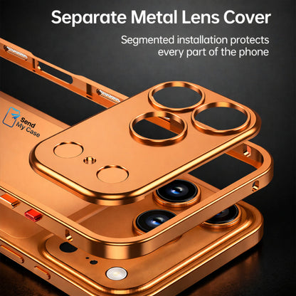 iPhone 17 Pro Max Aluminum Alloy Cooling Frame Case With Metal Lens Cover