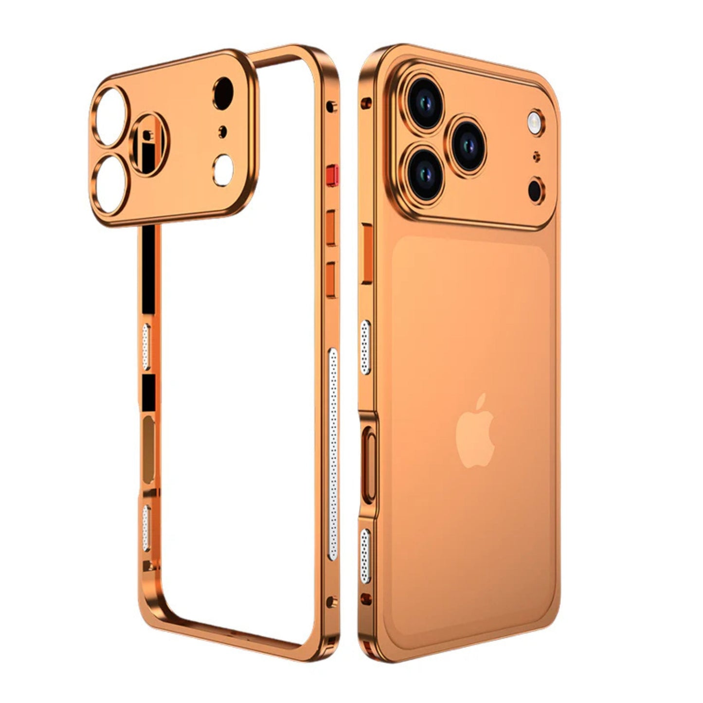 iPhone 17 Pro Max Aluminum Alloy Cooling Frame Case With Metal Lens Cover