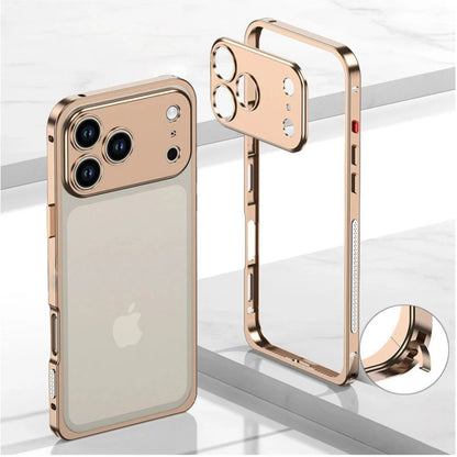 iPhone 17 Pro Max Aluminum Alloy Cooling Frame Case With Metal Lens Cover