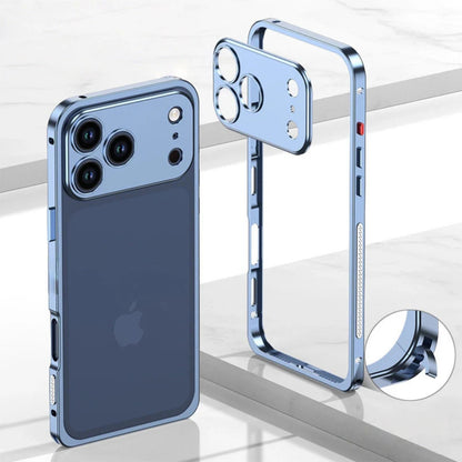 iPhone 17 Pro Max Aluminum Alloy Cooling Frame Case With Metal Lens Cover
