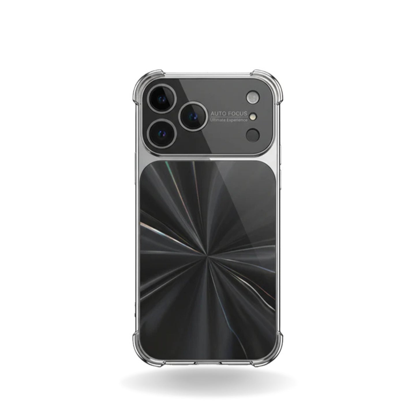 iPhone 17 Pro Max Electroplated CD-Pattern Airbag Case With Lens Protector
