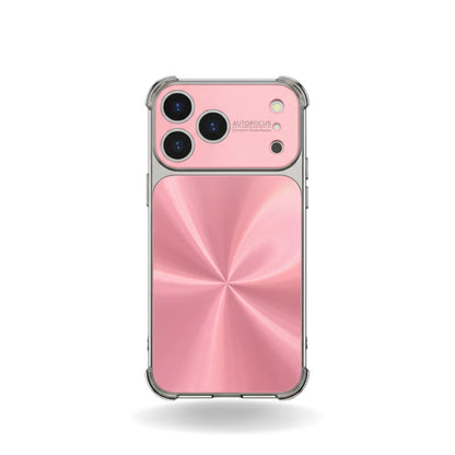 iPhone 17 Pro Max Electroplated CD-Pattern Airbag Case With Lens Protector