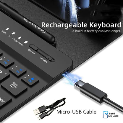 Magnetic Leather Keyboard Case for Google Pixel 10 Pro Fold