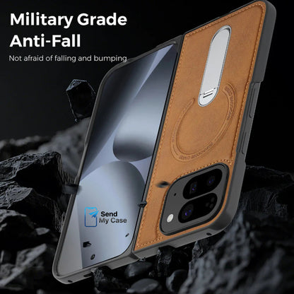 Magnetic Leather Stand Case for Google Pixel 10 Pro Fold
