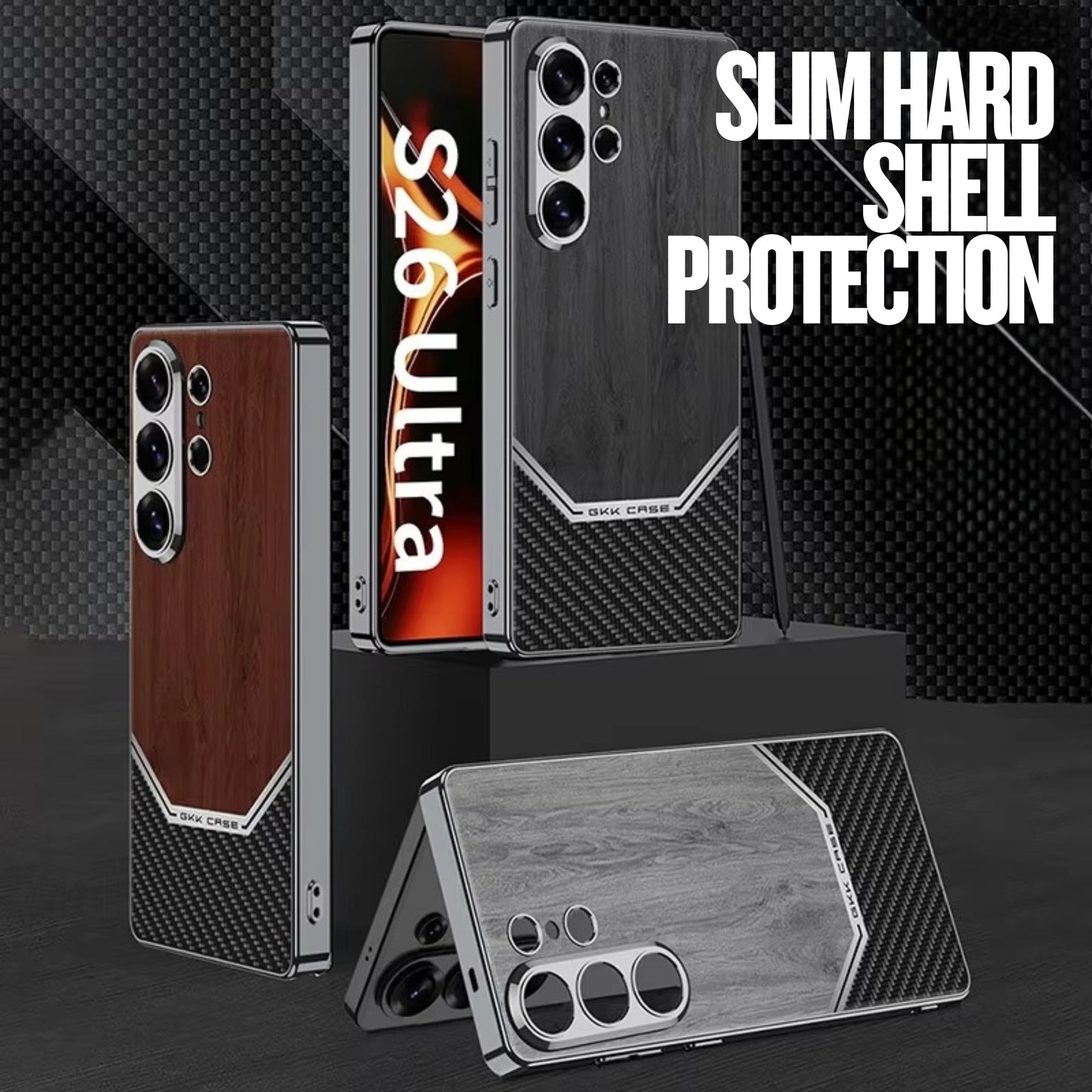 Samsung Galaxy S26 Ultra Wood Grain Hard Shell Case