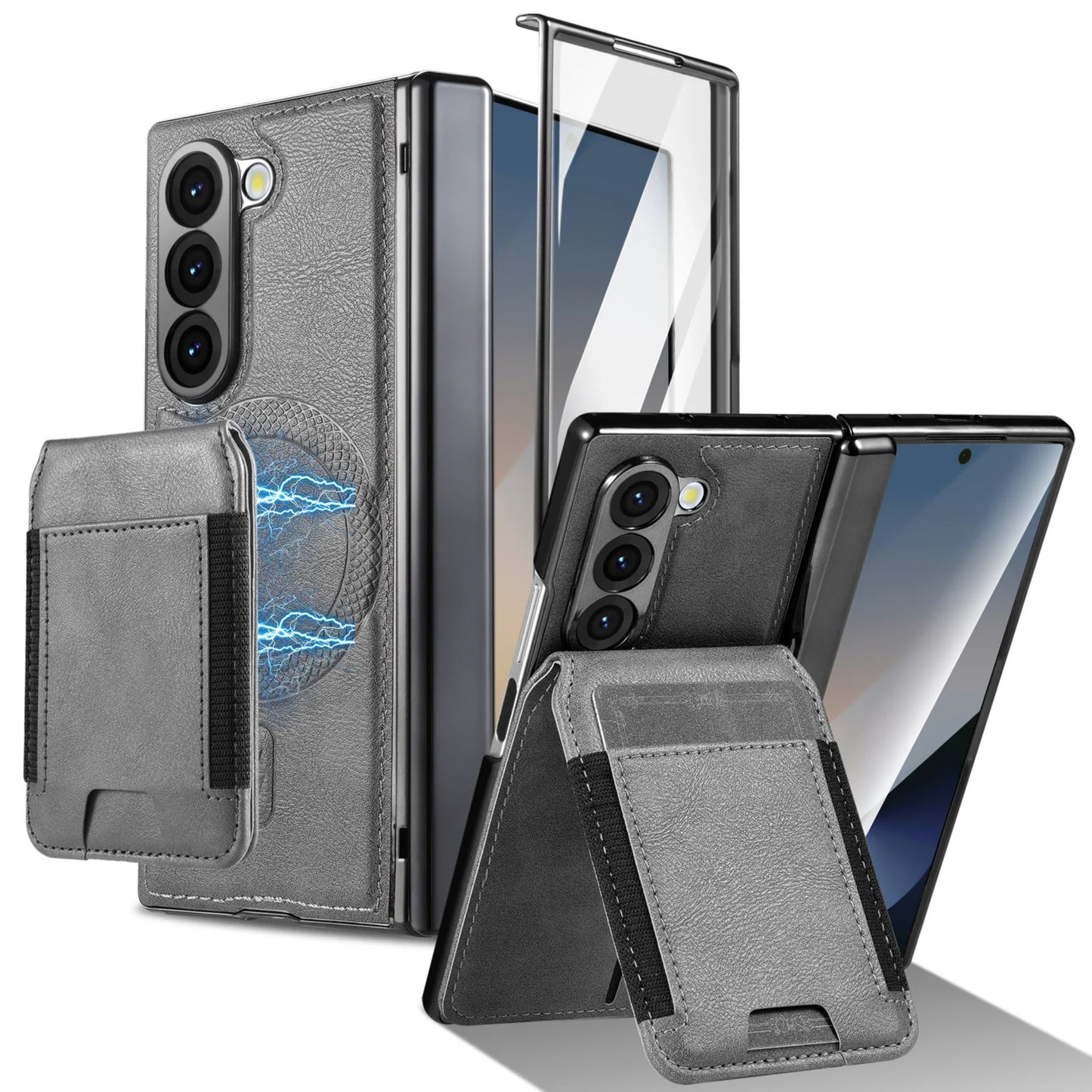 Samsung Galaxy Z Fold 7 Detachable Leather Wallet Case