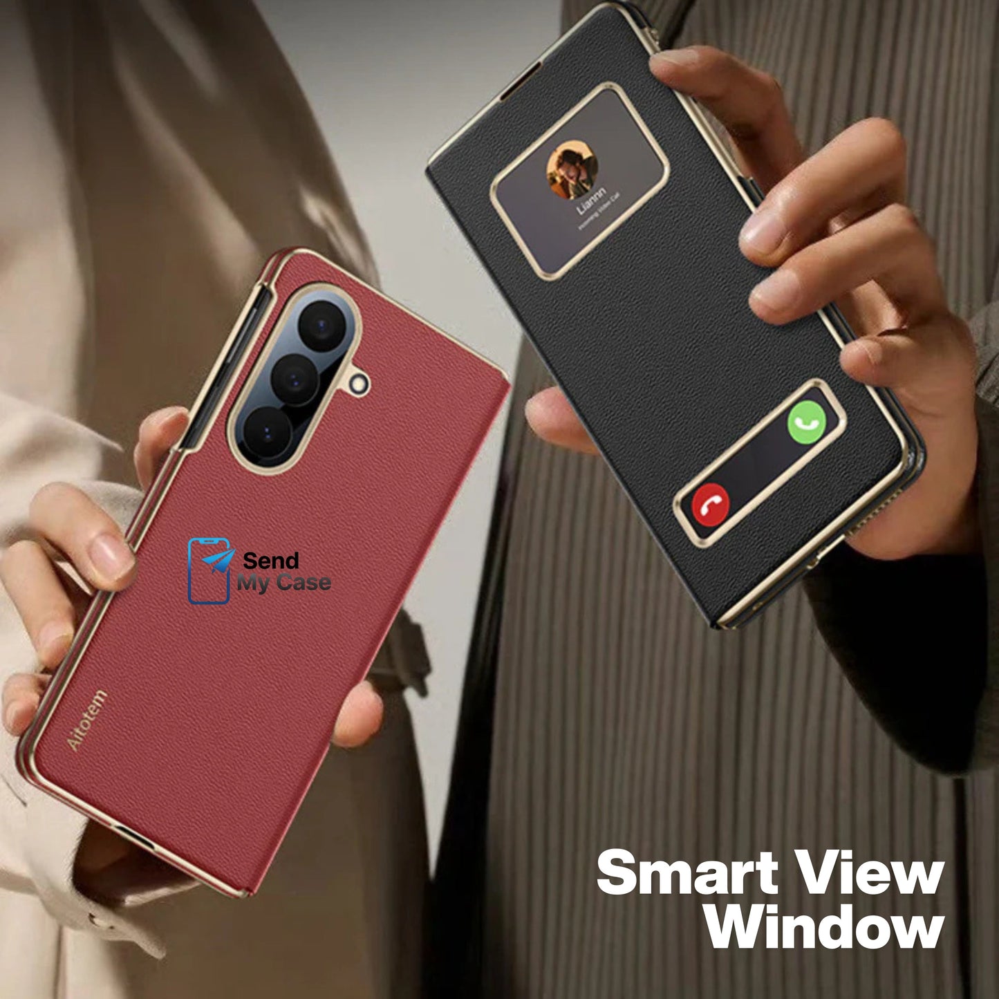 Samsung Galaxy Z Fold 7 Smart View Leather Case