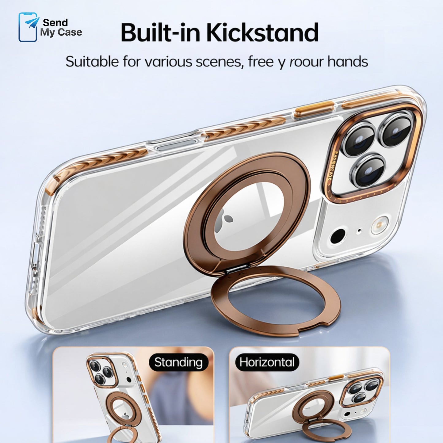 ClearShield Magnetic Kickstand Case for iPhone 17 Pro Max