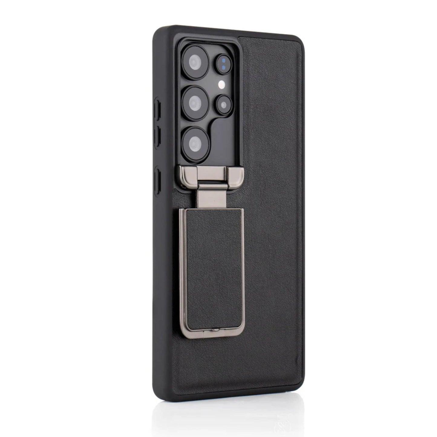 Galaxy S26 Ultra Leather Kickstand Case With Camera Stand