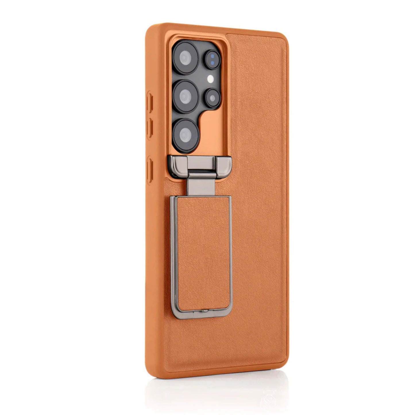 Galaxy S26 Ultra Leather Kickstand Case With Camera Stand