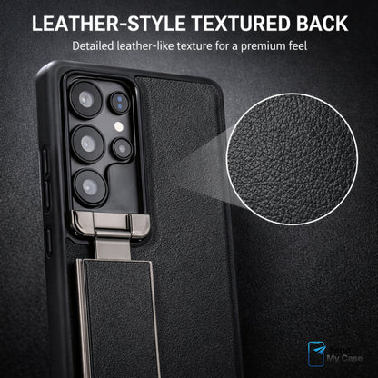 Galaxy S26 Ultra Leather Kickstand Case With Camera Stand