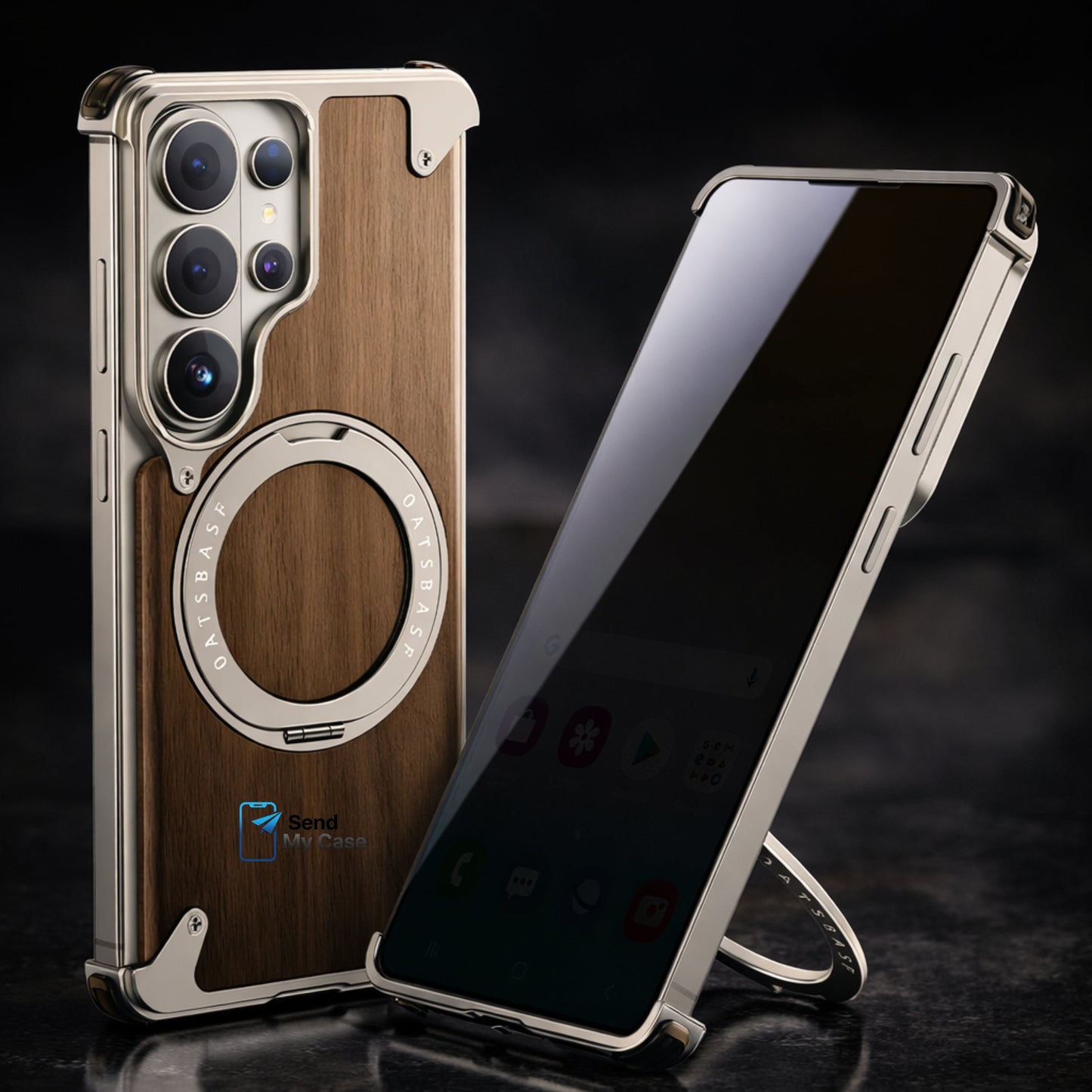 Galaxy S26 Ultra Wood MagSafe Ring Stand Case