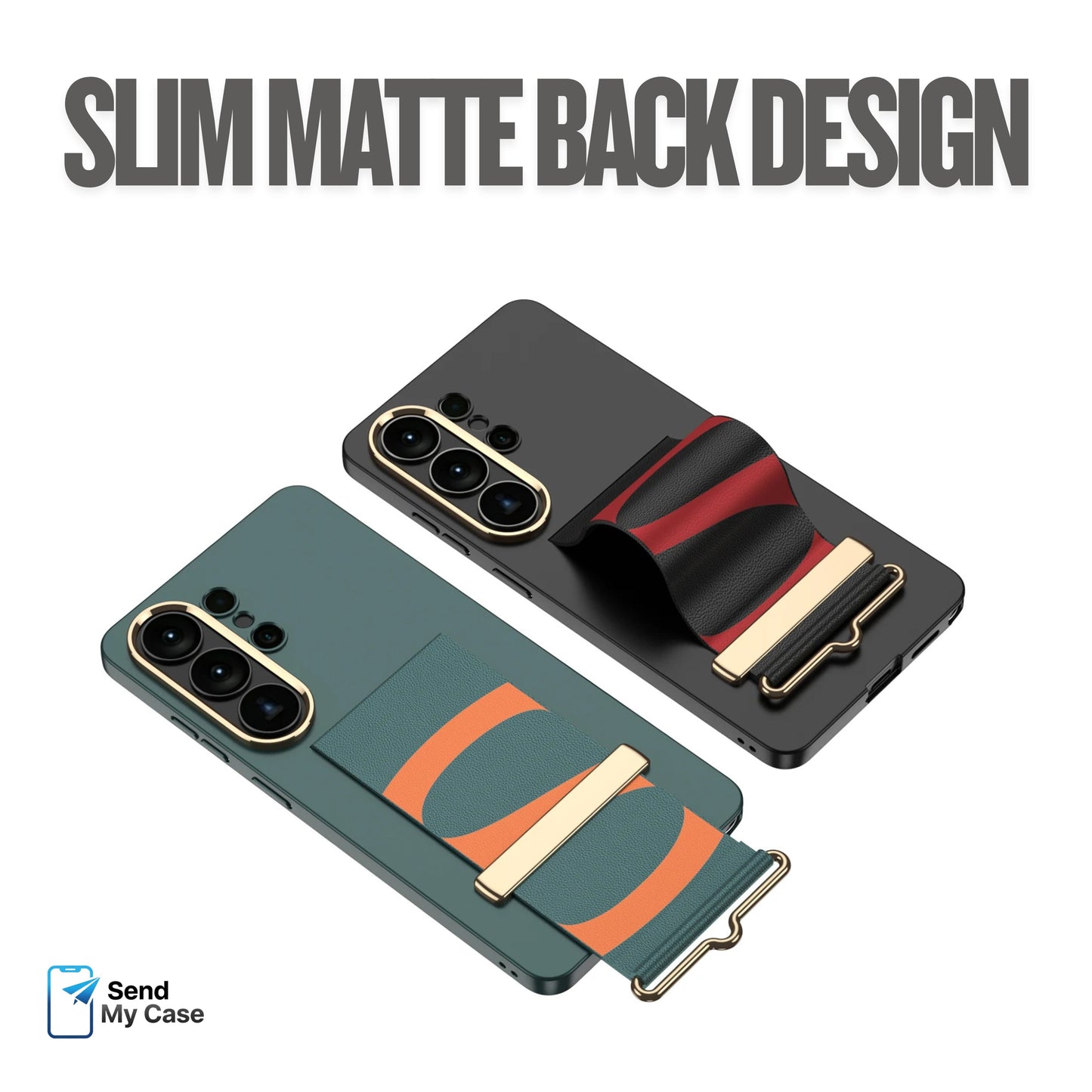 Galaxy S26 Ultra Wristband Case With Gold Camera Frame