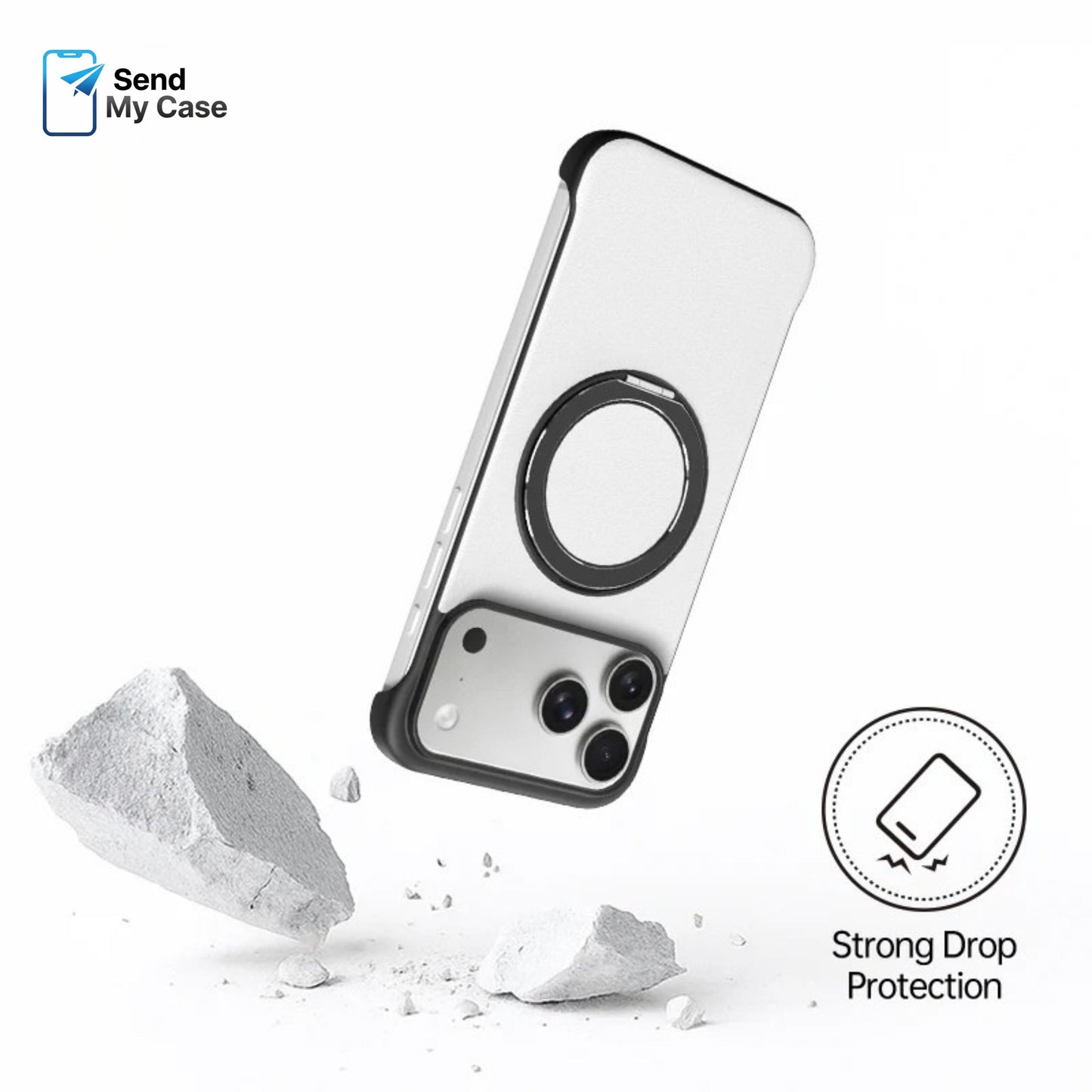 Zero-Edge Leather MagSafe Stand Case for iPhone 17 Pro Max