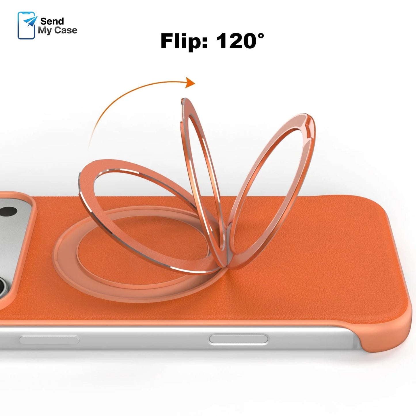 Zero-Edge Leather MagSafe Stand Case for iPhone 17 Pro Max