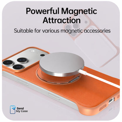 Zero-Edge Leather MagSafe Stand Case for iPhone 17 Pro Max