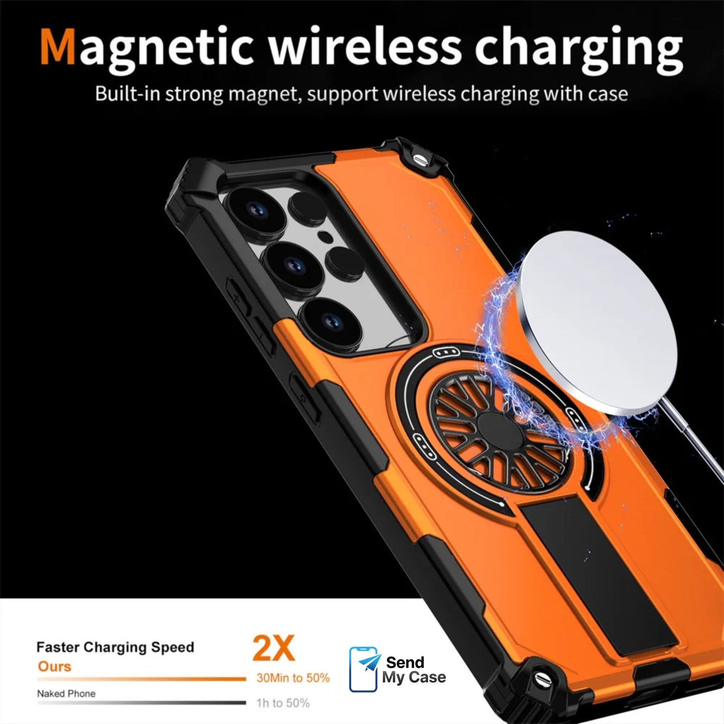 Samsung S26 Ultra Magnetic Armor Kickstand Case