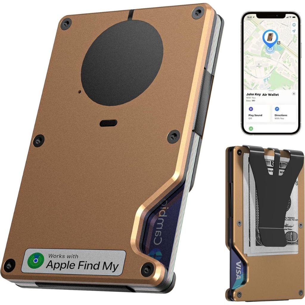 AirWallet Pro™ — Smart Aluminum Wallet with Built-In Apple Find My Tracking