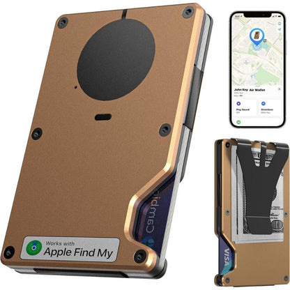 AirWallet Pro™ — Smart Aluminum Wallet with Built-In Apple Find My Tracking
