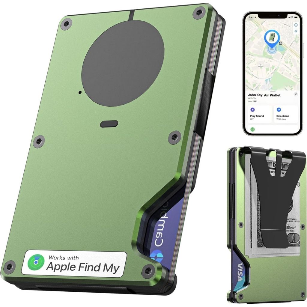 AirWallet Pro™ — Smart Aluminum Wallet with Built-In Apple Find My Tracking