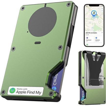 AirWallet Pro™ — Smart Aluminum Wallet with Built-In Apple Find My Tracking