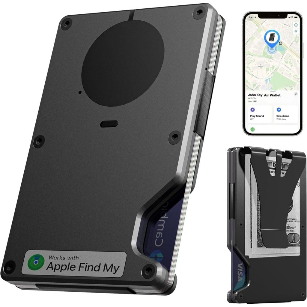 AirWallet Pro™ — Smart Aluminum Wallet with Built-In Apple Find My Tracking