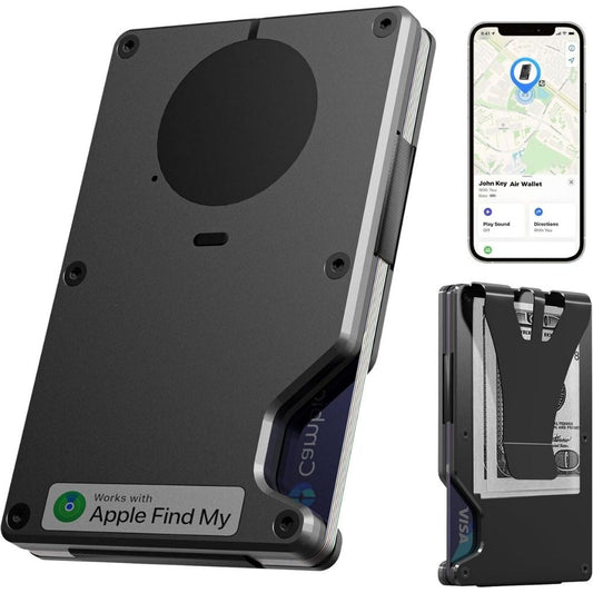 AirWallet Pro™ — Smart Aluminum Wallet with Built-In Apple Find My Tracking