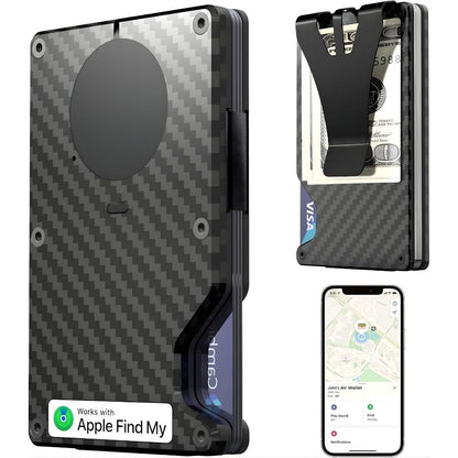 AirWallet Pro™ — Smart Aluminum Wallet with Built-In Apple Find My Tracking