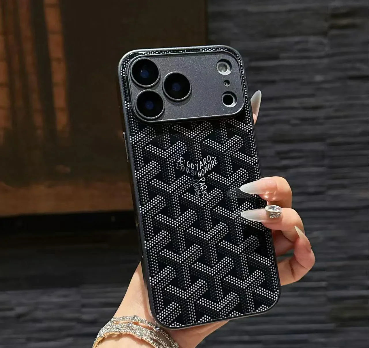 iPhone 17 Pro Max Luxury Monogram Pattern Case