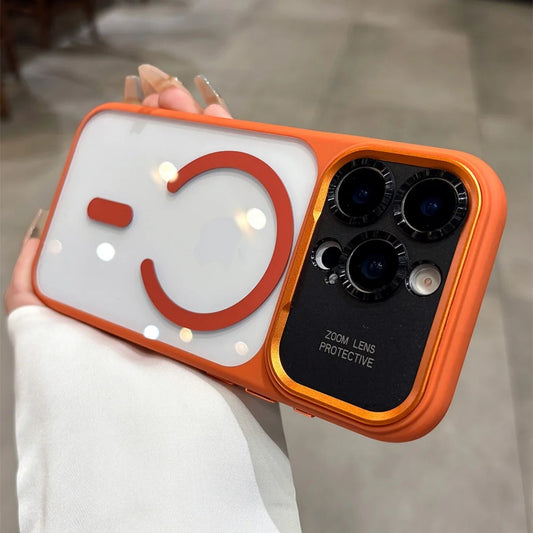 AeroClear® – iPhone 17 Series Transparent Protective Case - Orange | Fonkayz