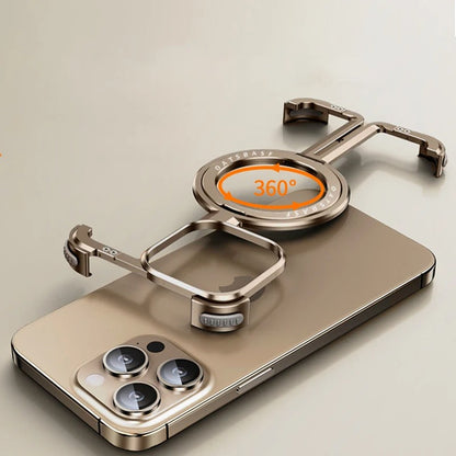 iPhone Frameless Alloy Case – Slim Frame with Wireless Charging & Ring Stand - FonKayz