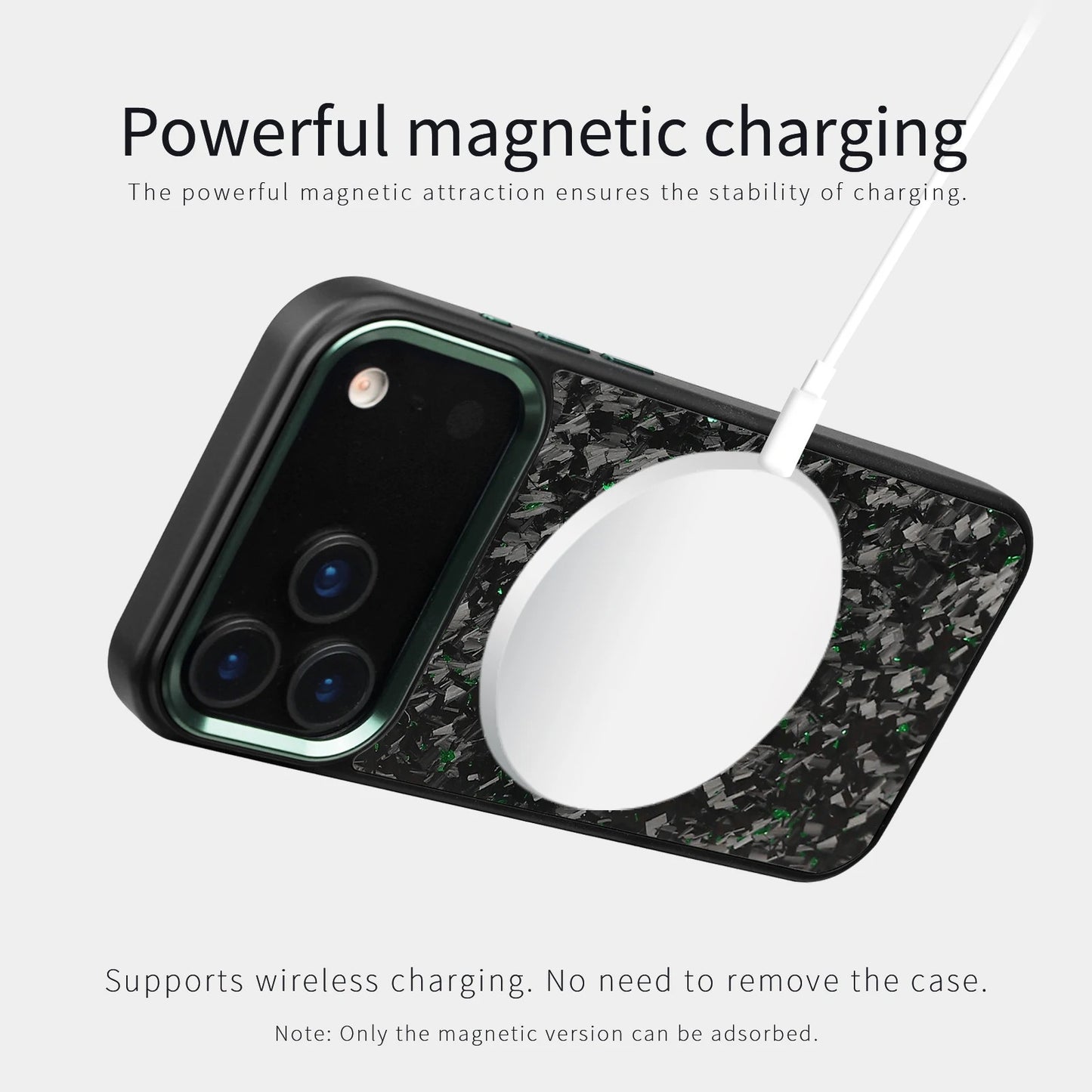 iPhone 17 Forged Carbon Fiber Case – MagSafe, Metal Camera Guard - FonKayz