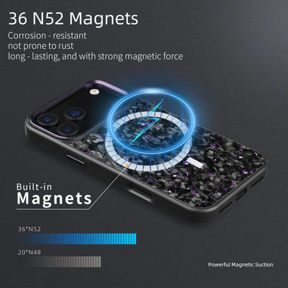 iPhone 17 Forged Carbon Fiber Case – MagSafe, Metal Camera Guard - FonKayz