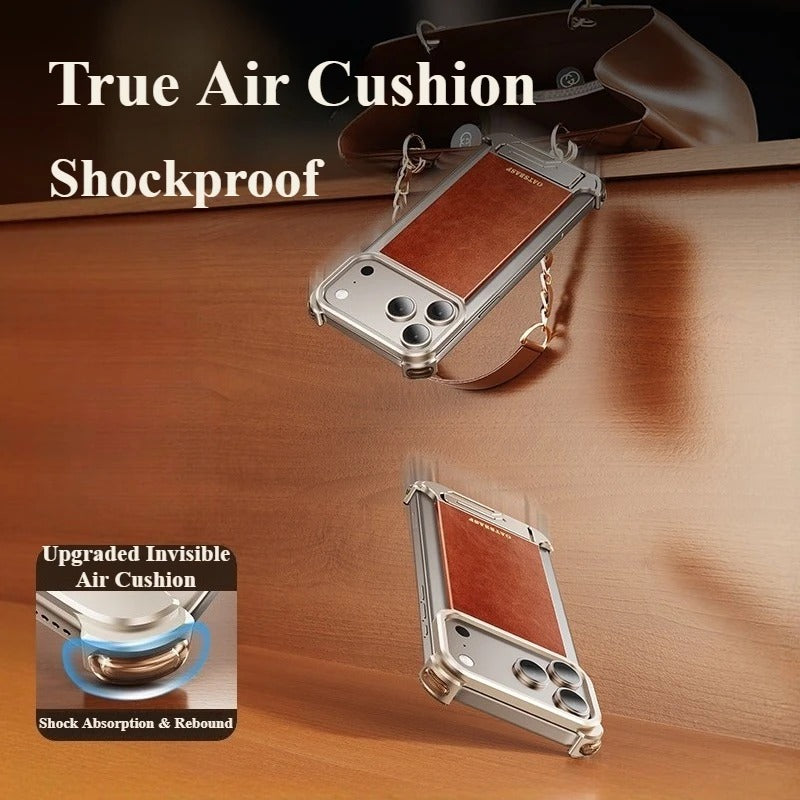 Frameless Magnetic Leather iPhone 17 Pro Max / Pro / Air Case - FonKayz